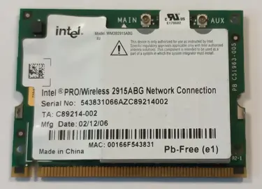 Carte wifi MiniPci Intel Pro/Wireless 2915ABG /!\ LIRE LE TEXTE /!\