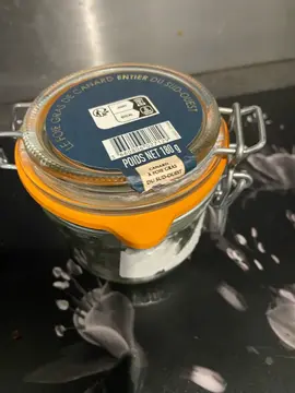 Bocal en verre avec joint en caoutchouc