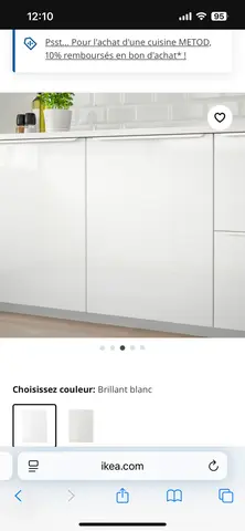 donne 2 portes IKEA 60x60 blanc brillant