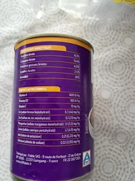 6 boites de paté pour chat