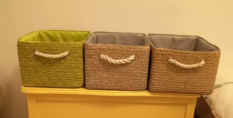 3 paniers de rangement