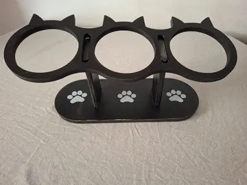 Support 3 gamelles pour chats