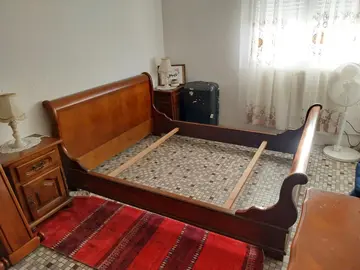 lit en bois 2 places