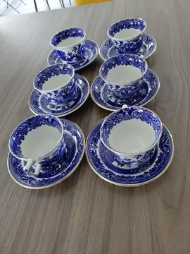 lot de 6 tasses avec soucoupes