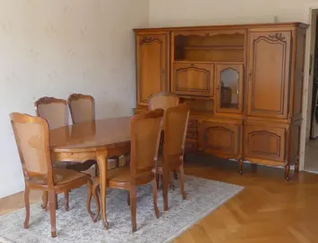 buffet table 6 chaises merisier