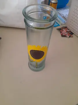 vase en verre tournesol