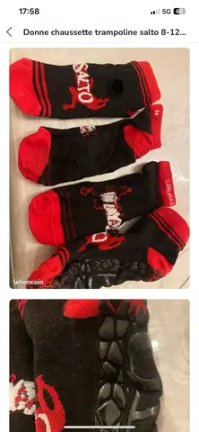 chaussettes trampoline 8-10 ans