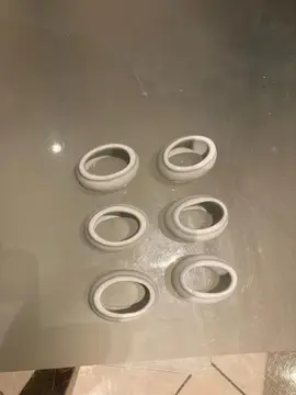 6 ronds de serviette en verre