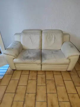 canapé 2 place cuir v