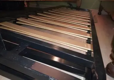 sommier de clic clac à lattes de bois