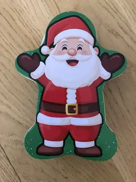 Boîte métallique en forme e Père Noël