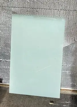plaque verre opaque