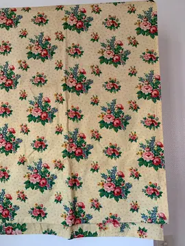 Doubles rideaux fleuris jaune