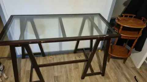 table bois et verre