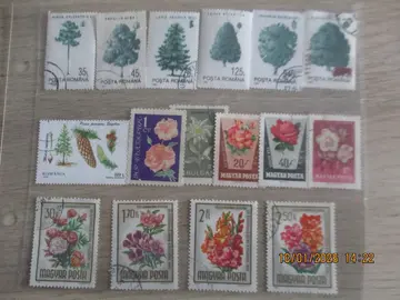 16 timbres oblitérés Roumanie / Hongrie