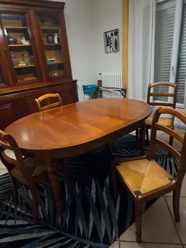 Vaisselier Table Chaises Merisier