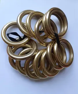 14 anneaux de rideau dorés