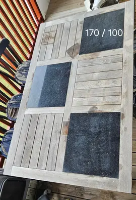 table et vaisselier en teck