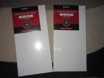 Lot de 2 châssis entoilés 20x40cm