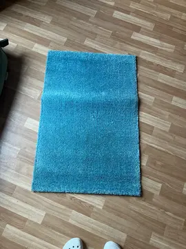 tapis bleu turquoise