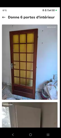 4 portes vitrées et pleines