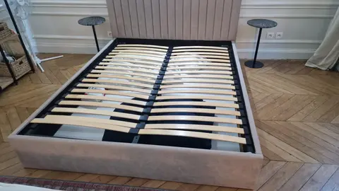 Lit coffre 160x200 avec sommier sans matelas