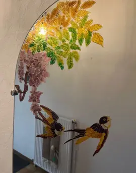 grand miroir peint à la main