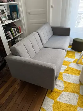 Canapé 3 places gris chiné