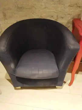 Fauteuil club bleu