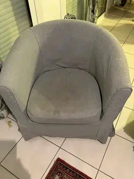 fauteuil IKEA gris