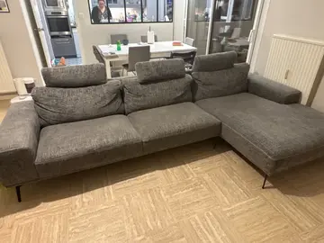 Fauteuil en tissus gris