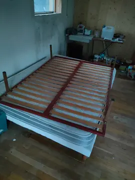 sommier metal et bois