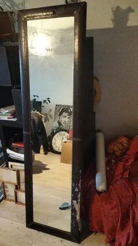 table basse-panier-miroir