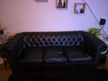 Canapé Chesterfield 3 place noir