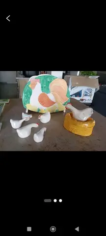 ensemble poterie thème "poule"