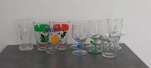 verres dépareillés