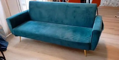 Canapé convertible bleu