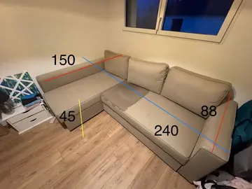 canapé d’angle IKEA convertible