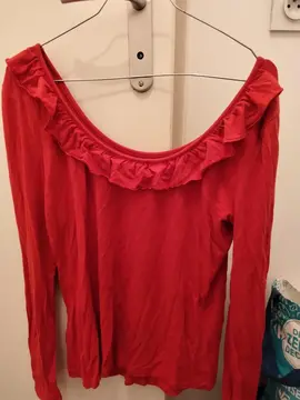 Haut rouge coton T.S