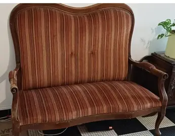 banquette et fauteuil style ancien