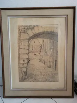 tableau au fusain 64x80cm