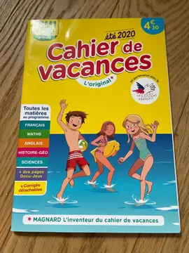 cahier de vacances