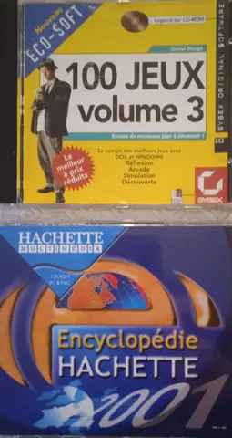 CD pour PC Encyclopédie Hachette 2001 et 100 jeux