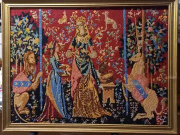 canevas encadré Dame à la licorne