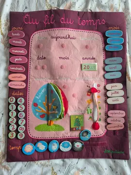 Calendrier en tissu pour enfant