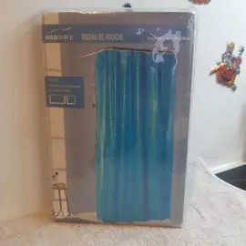 Rideau de douche avec 12 anneaux (neuf) - 180x200 cm