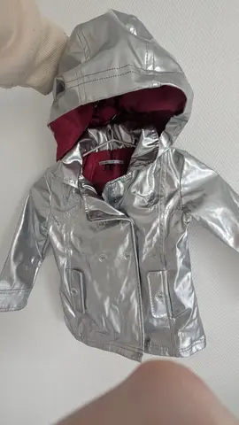 imperméable argent fillette 3 ans