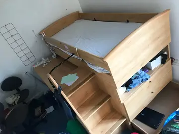 Pour vos enfants ou vos ados : lit combiné bureau et armoire