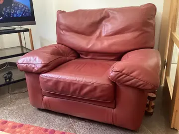 fauteuil cuir rouge