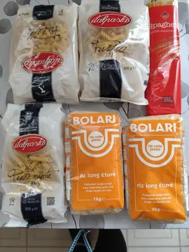 pâte alimentaire et riz